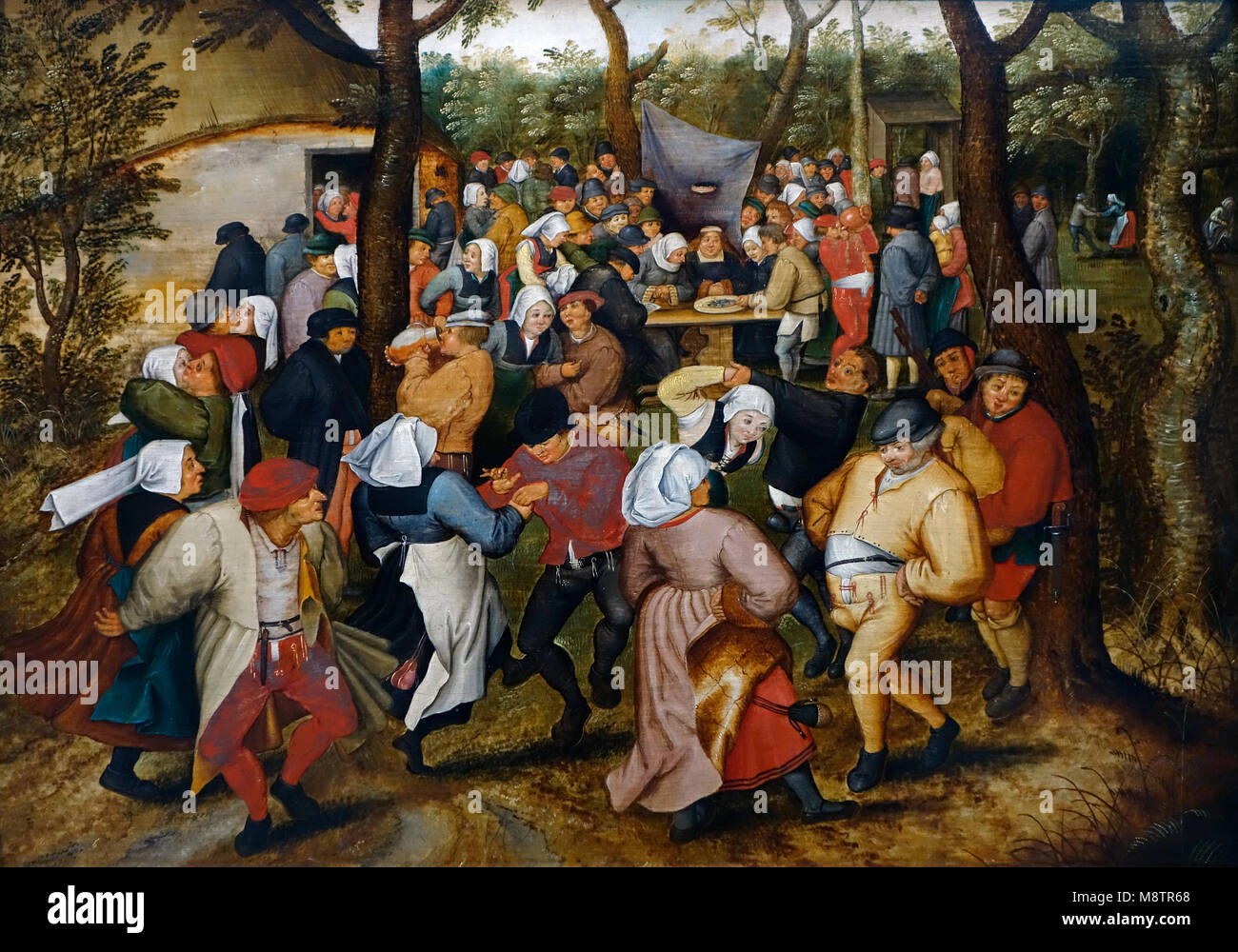 Hochzeit Tanz im Open Air, 17. Jahrhundert Öl Malerei von Flämischen Northern Renaissance Maler Pieter Brueghel der Jüngere/Pieter Brueghel der Jüngere Stockfoto