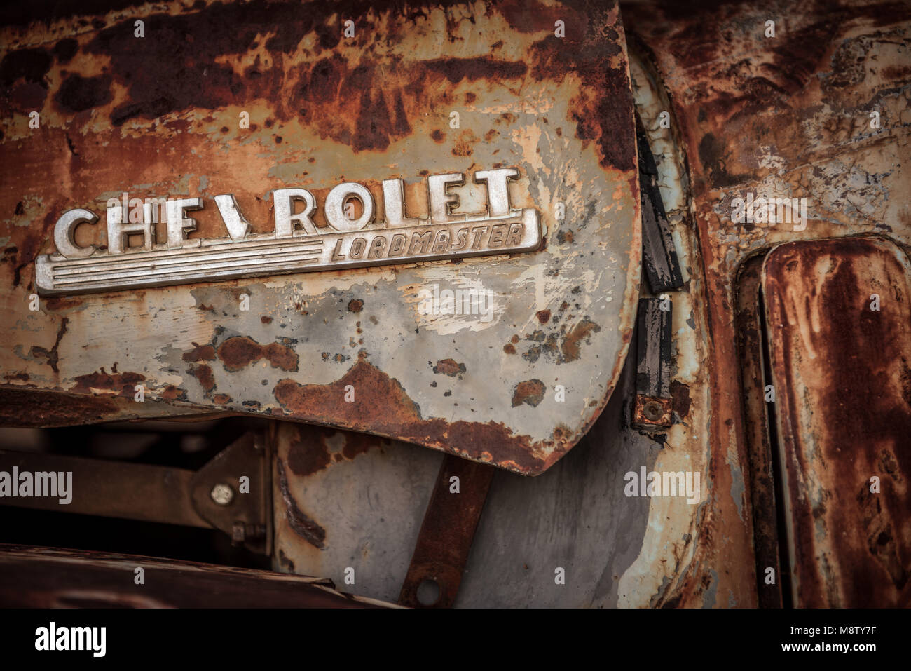 Die Reste der nach dem Zweiten Weltkrieg zwei bahnbrechende amerikanischen Design des Chevrolet Loadmaster Stockfoto