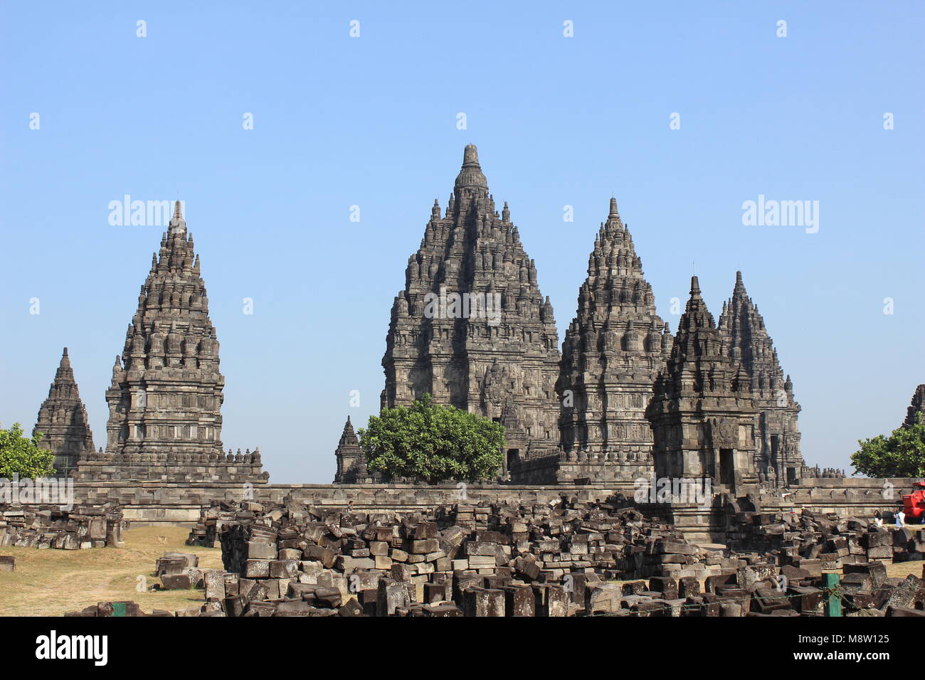 Prambanan-Tempel, wunderbares Reiseziel in Jogja Indonesien, eines der historischen hindu-Gebäude, das zum UNESCO-Weltkulturerbe gehört Stockfoto