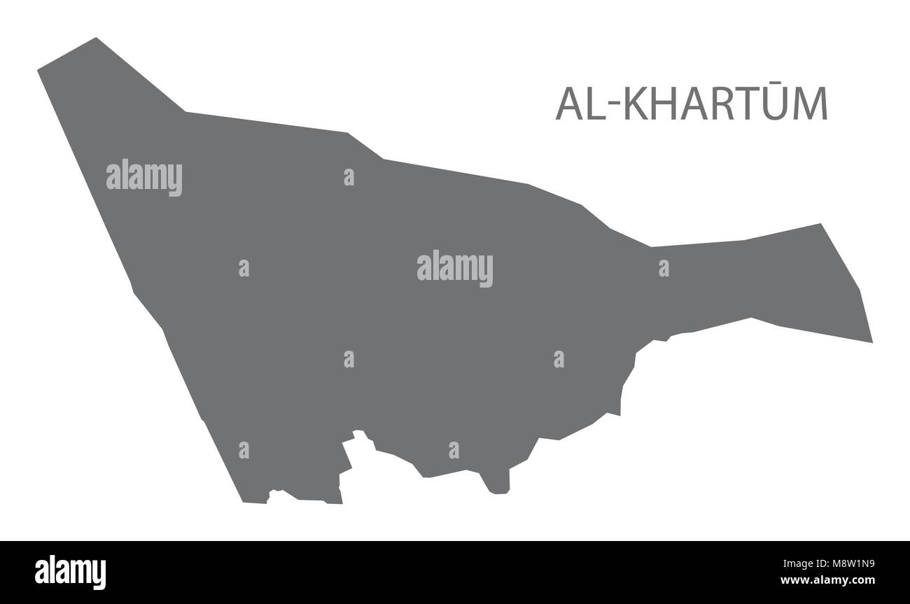 AlKhartum Karte von Sudan Grau Abbildung Form Alamy