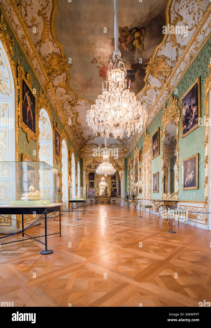 Der Münchner Residenz diente als Sitz der Regierung und der Residenz der bayerischen Herzöge, Kurfürsten und Könige von 1508 bis 1918 Stockfoto