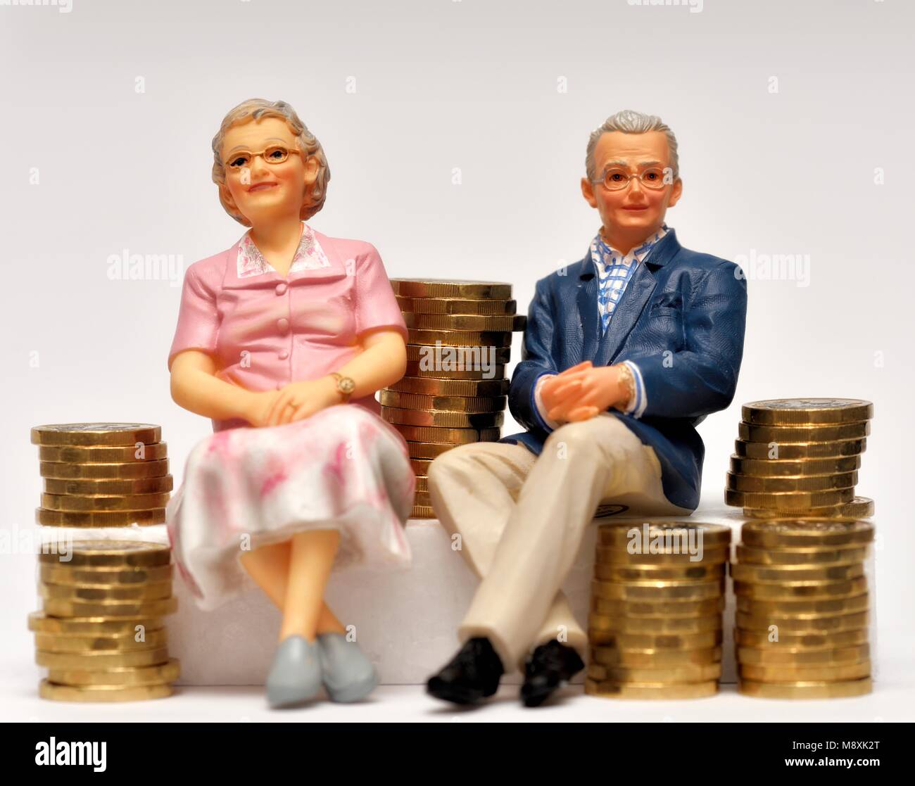 Wohlhabende Rentner verheiratet Paar Reichtum Konzept Stockfoto