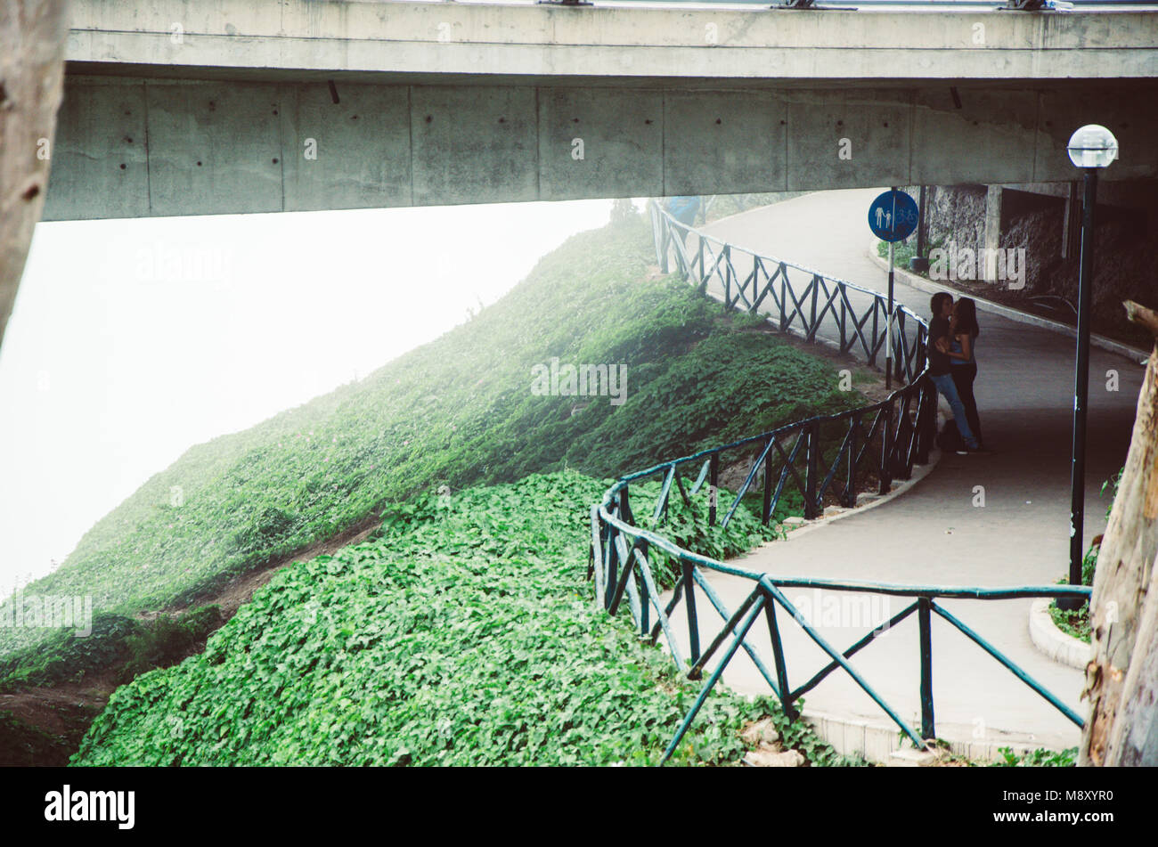 Anzeigen unter dem Villena Brücke in Miraflores, Lima - Peru Stockfoto