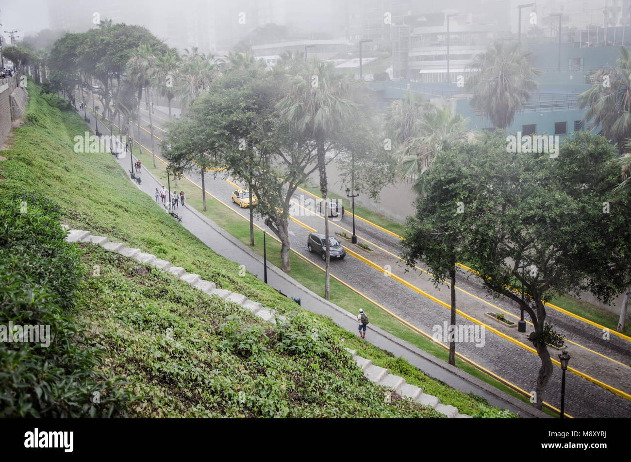 Bajada Balta in Miraflores, Ausgang und Eingang zum Strand, Lima - Peru Stockfoto