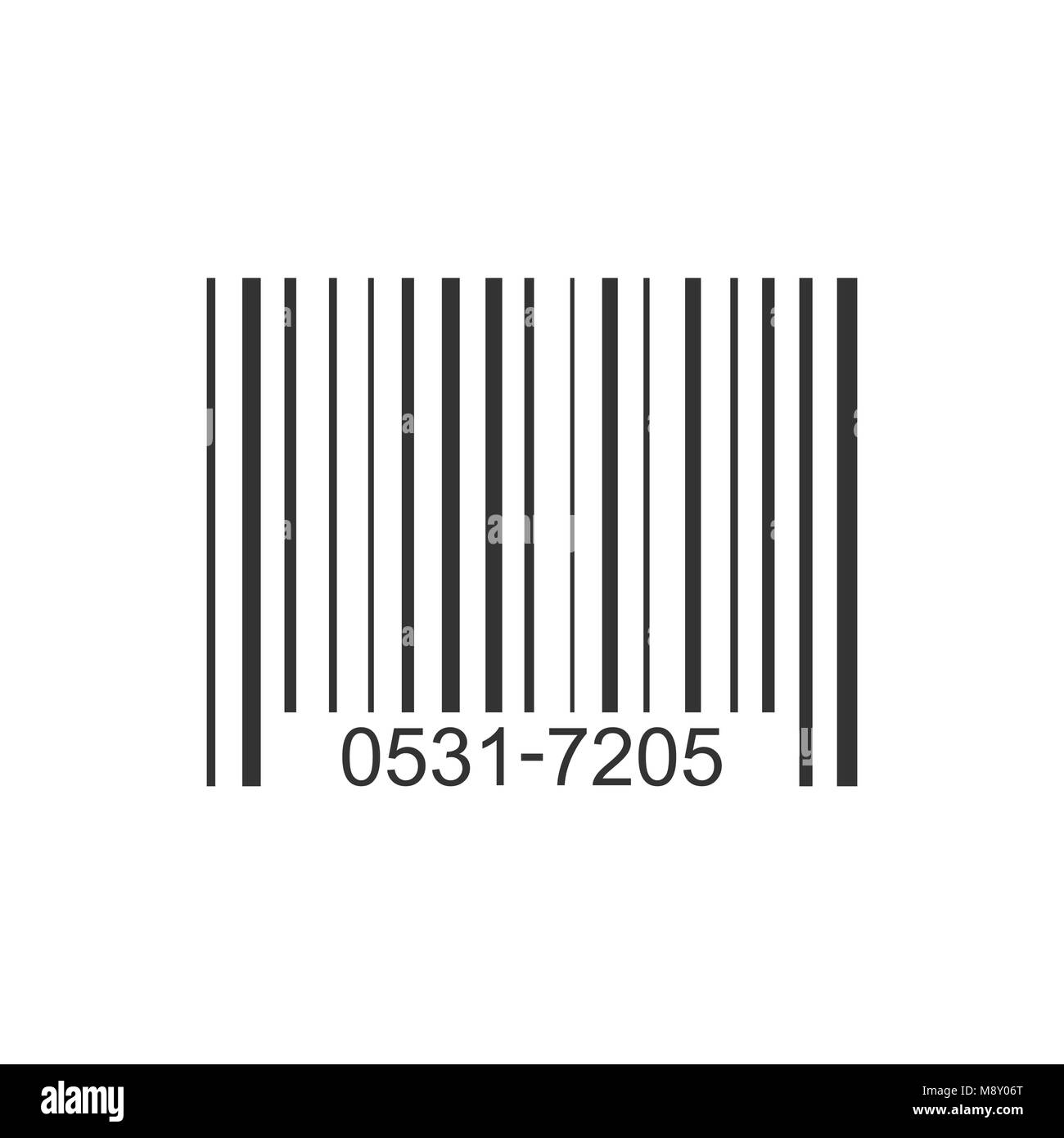 Barcode Vertrieb Symbol. Vector Illustration. Geschäftskonzept barcode Piktogramm. Stock Vektor
