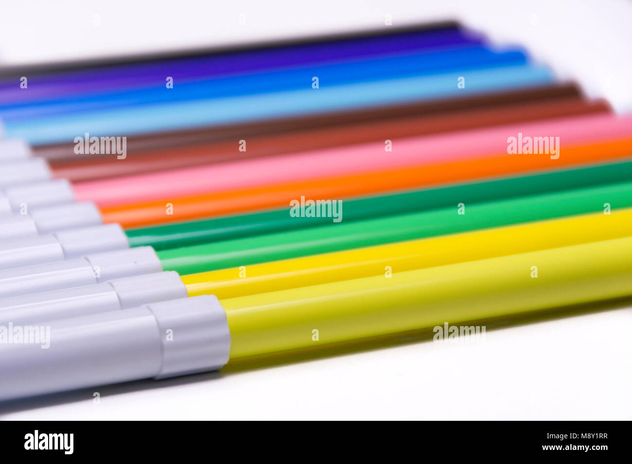 Mehrfarbige Marker, Büro und Schule Zeichnung art design Stockfoto