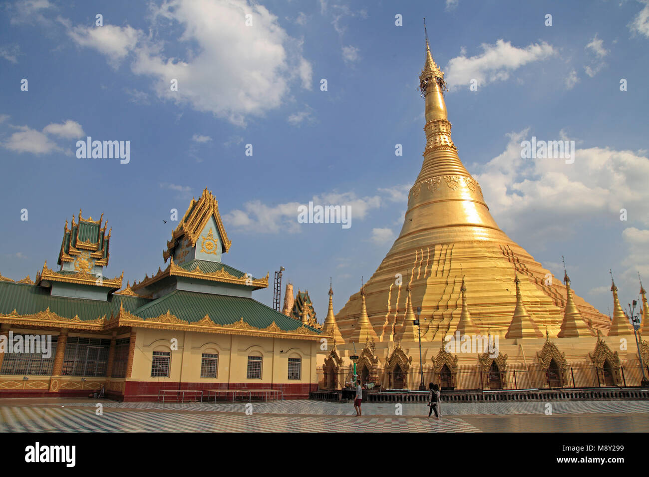 Myanmar, Mon, Thaton, Shwe Sar-Yan Pagode, Stockfoto