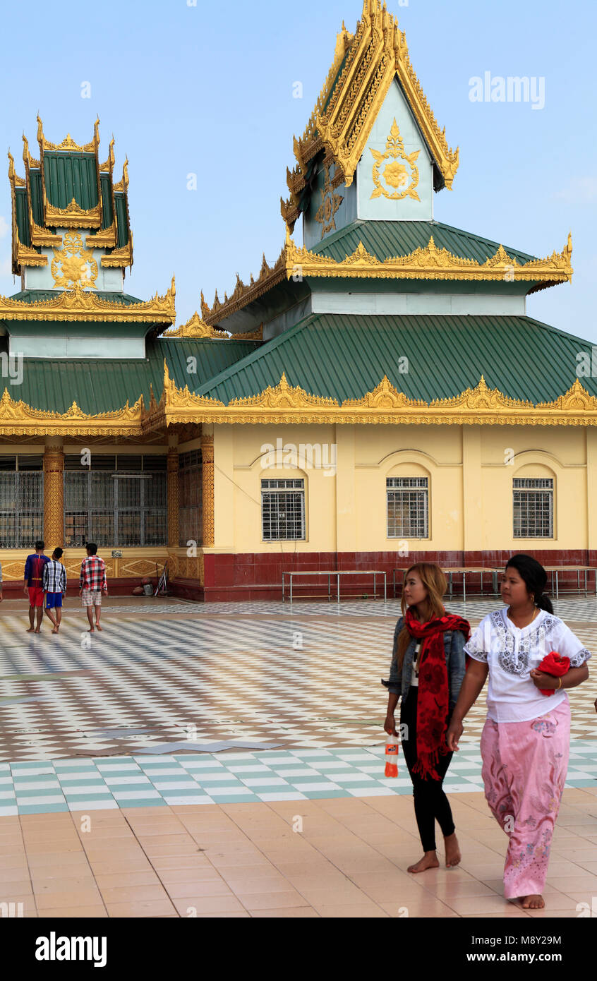 Myanmar, Mon, Thaton, Shwe Sar-Yan Pagode, Stockfoto