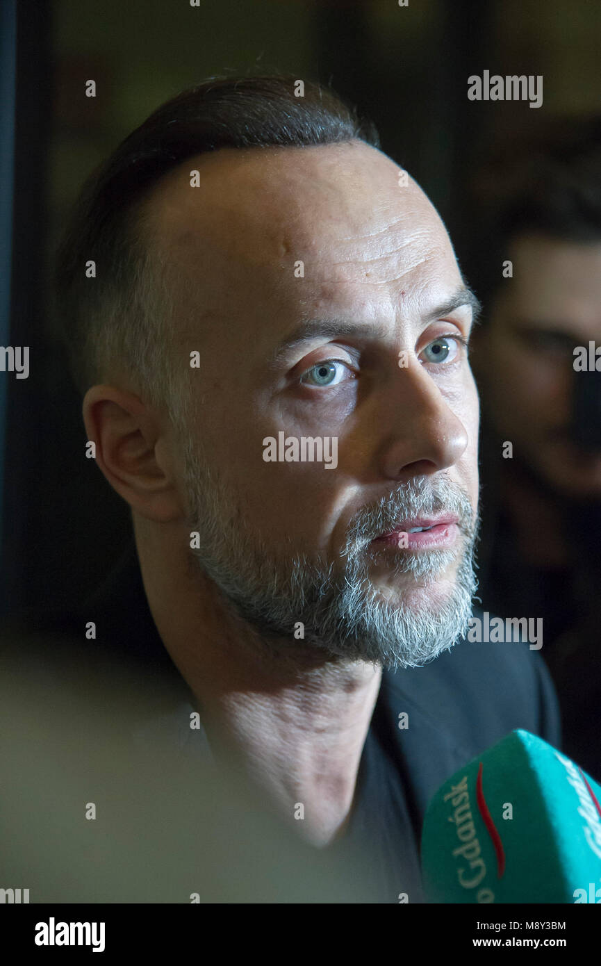 Adam Nergal Darski, Führer der extremen Metal Band Behemoth, in Danzig, Polen. März 19 2018 © wojciech Strozyk/Alamy Stock Foto Stockfoto