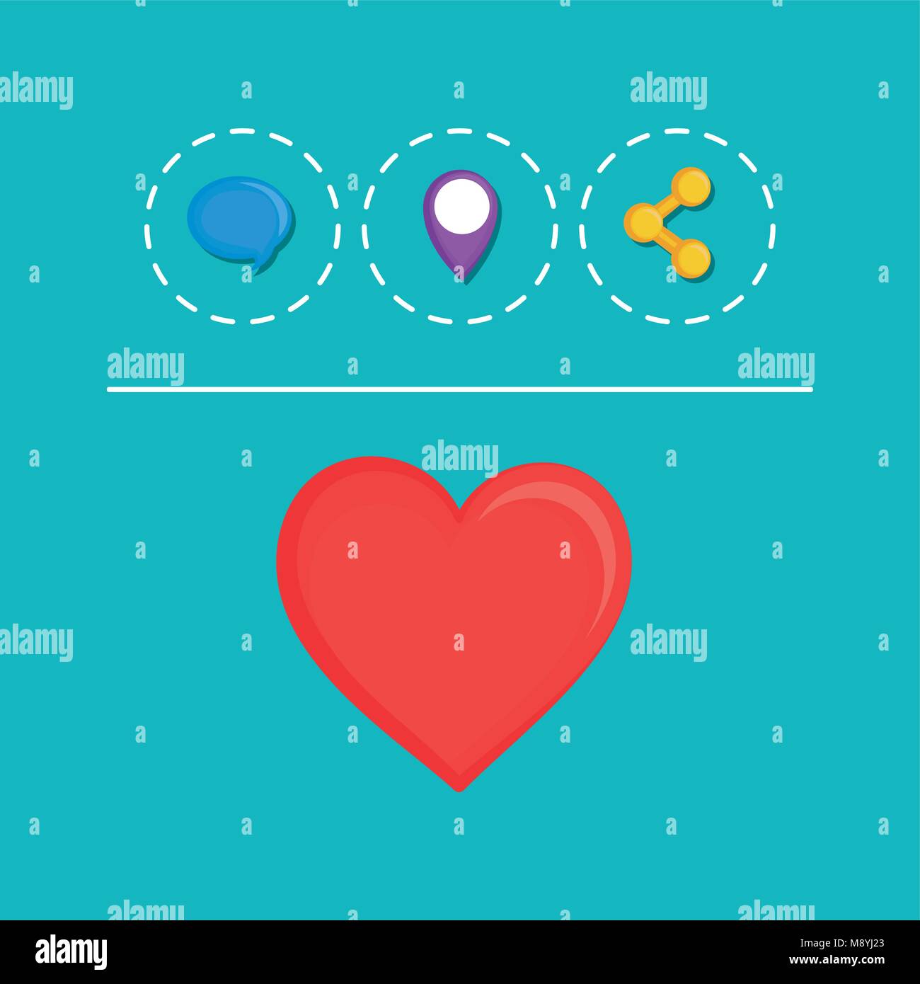 Turkis Herz Stock Vektorgrafiken Kaufen Alamy