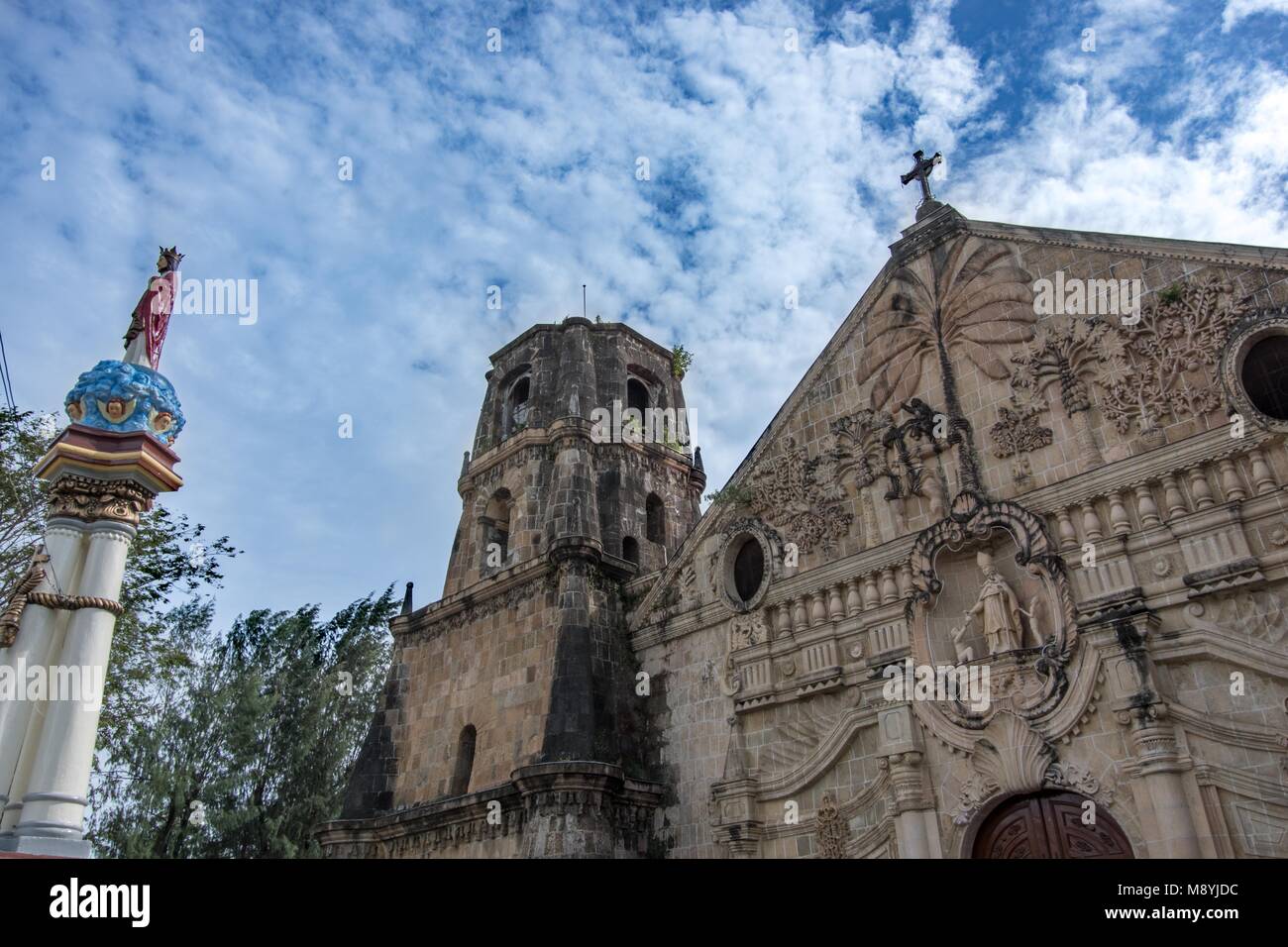Miagao Kirche, das Herzstück der Stadt, und einer der wenigen barocken Kirchen in den Philippinen Stockfoto