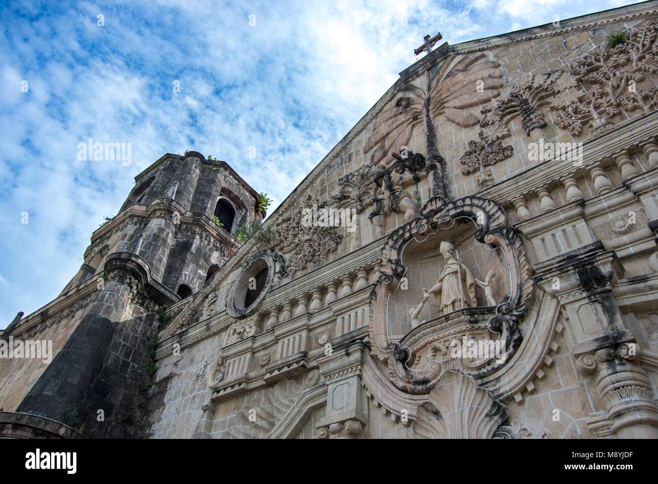 Miagao Kirche, das Herzstück der Stadt, und einer der wenigen barocken Kirchen in den Philippinen Stockfoto