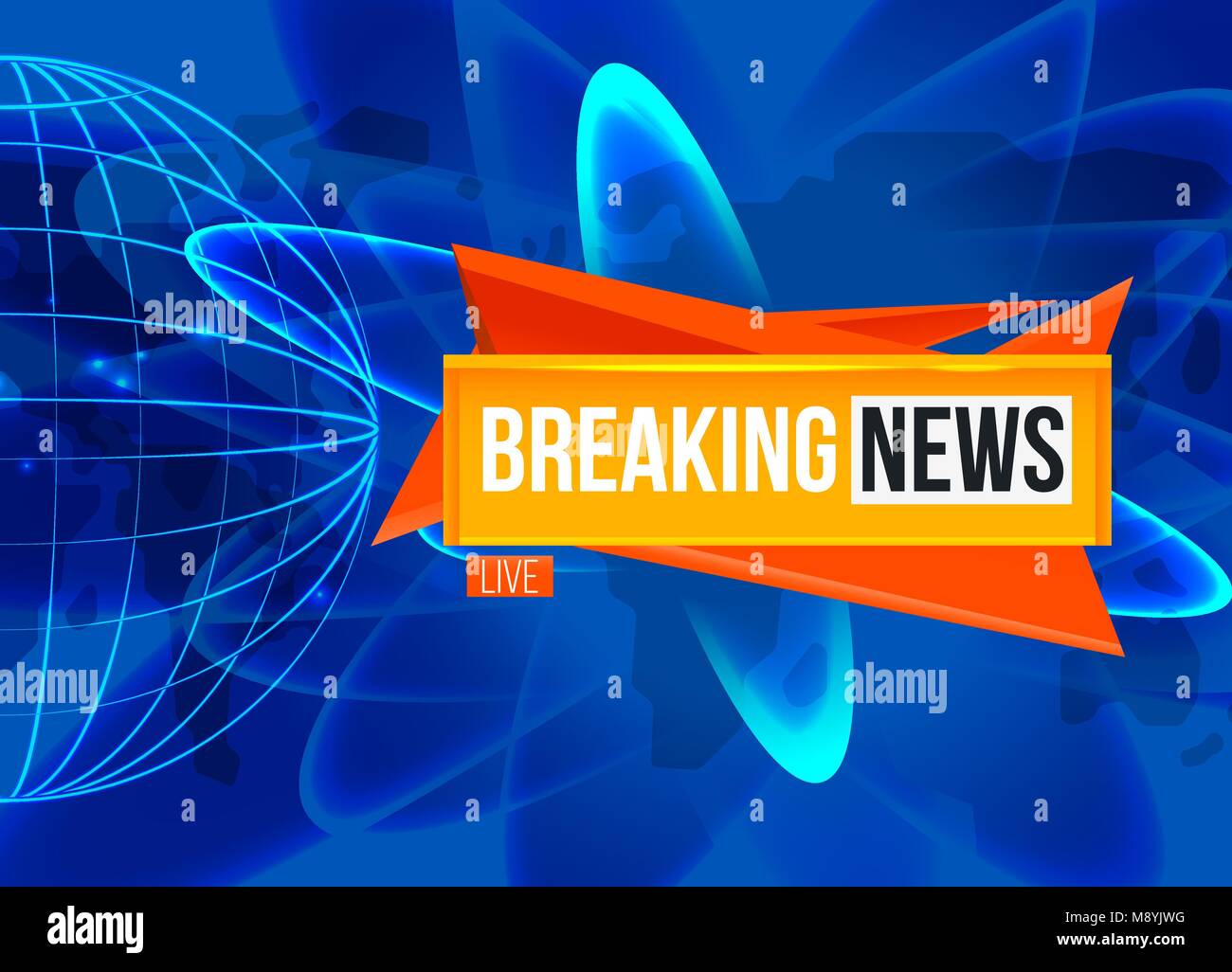 Breaking News Bildschirm Stock Vektorgrafik Alamy