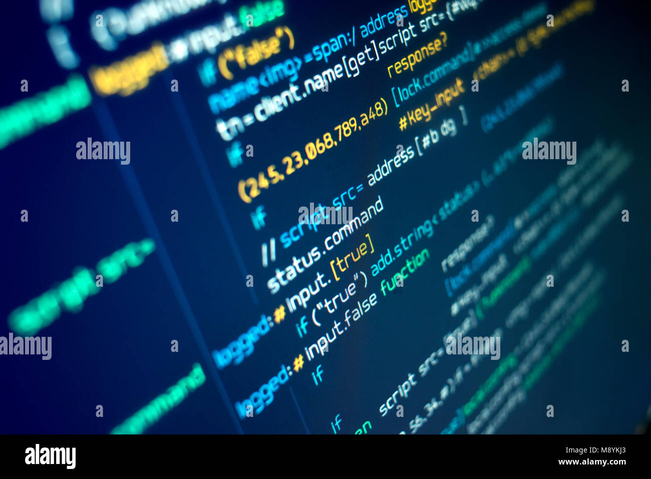Moderne Programmierung Quellcodes Auf Einem Pc Bildschirm Hintergrund Stockfotografie Alamy