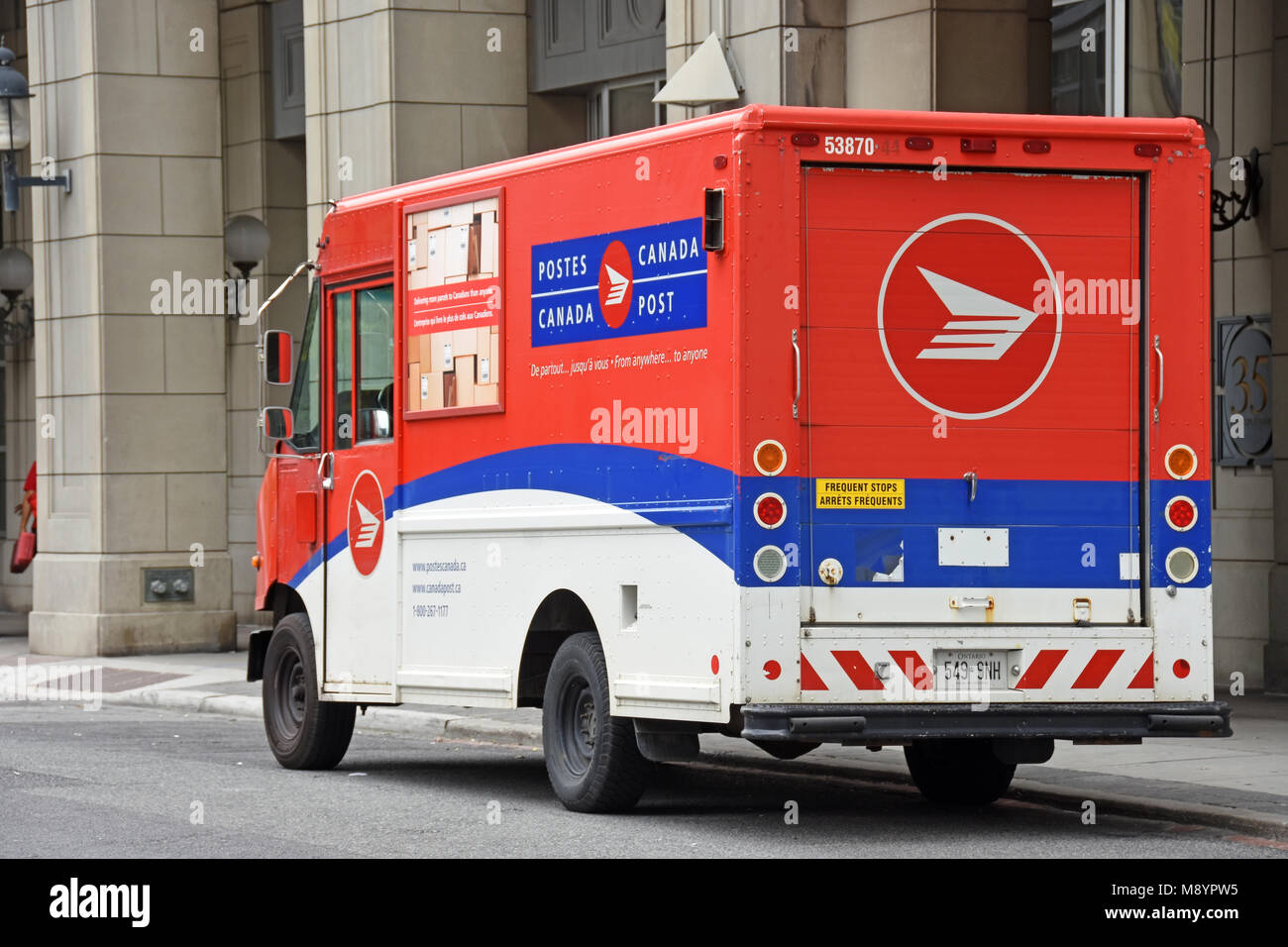 Kanada Postauto in der Innenstadt von Toronto, Kanada Stockfoto