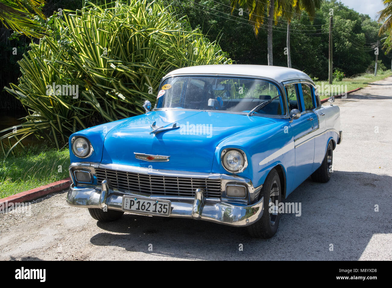 Kubanischen Taxi von der Retro Classic American Auto umgewandelt Stockfoto