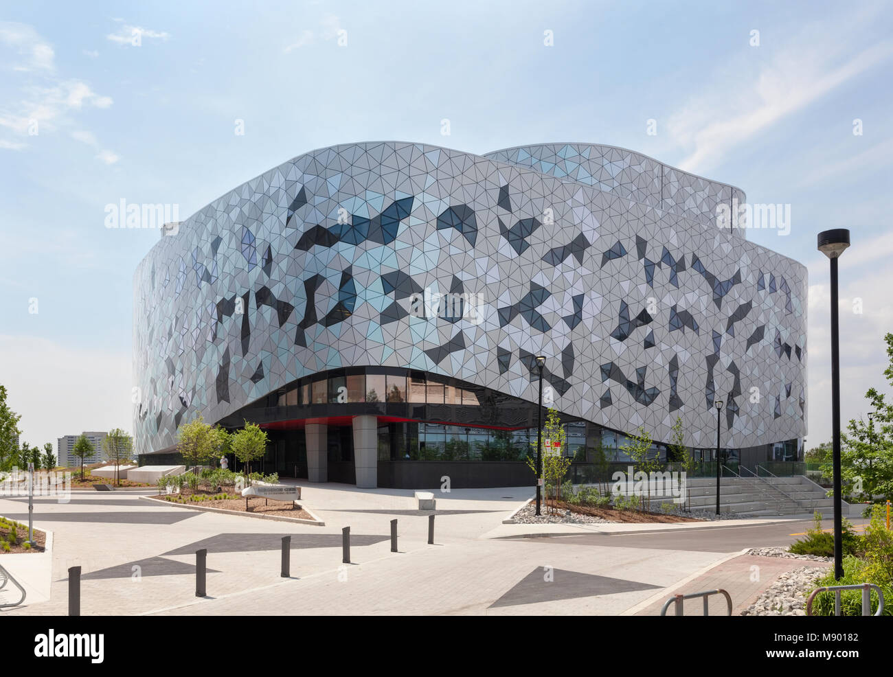 Äußere des Bergeron Zentrum für Engineering Excellence an der York Universität Keele Campus in Toronto, Ontario, Kanada. Stockfoto