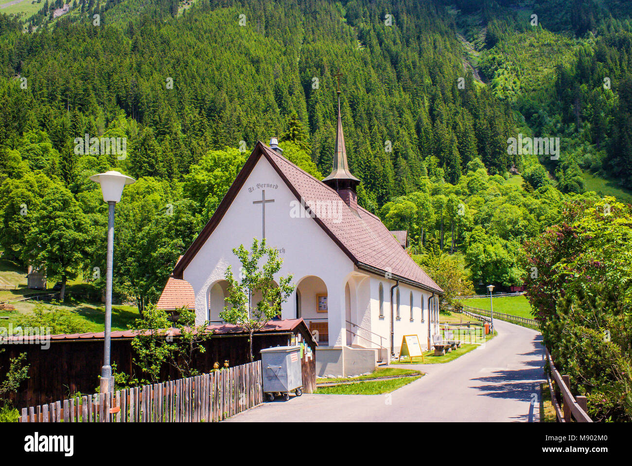 St Bernard anglikanische Kirche in Wengen Dorf im Berner Oberland, Schweiz Stockfoto