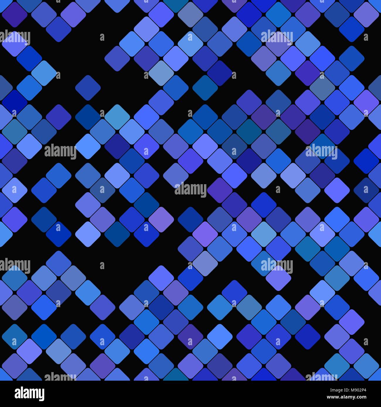 Wiederholen abgerundetes Quadrat Mosaik Muster Hintergrund Stock Vektor