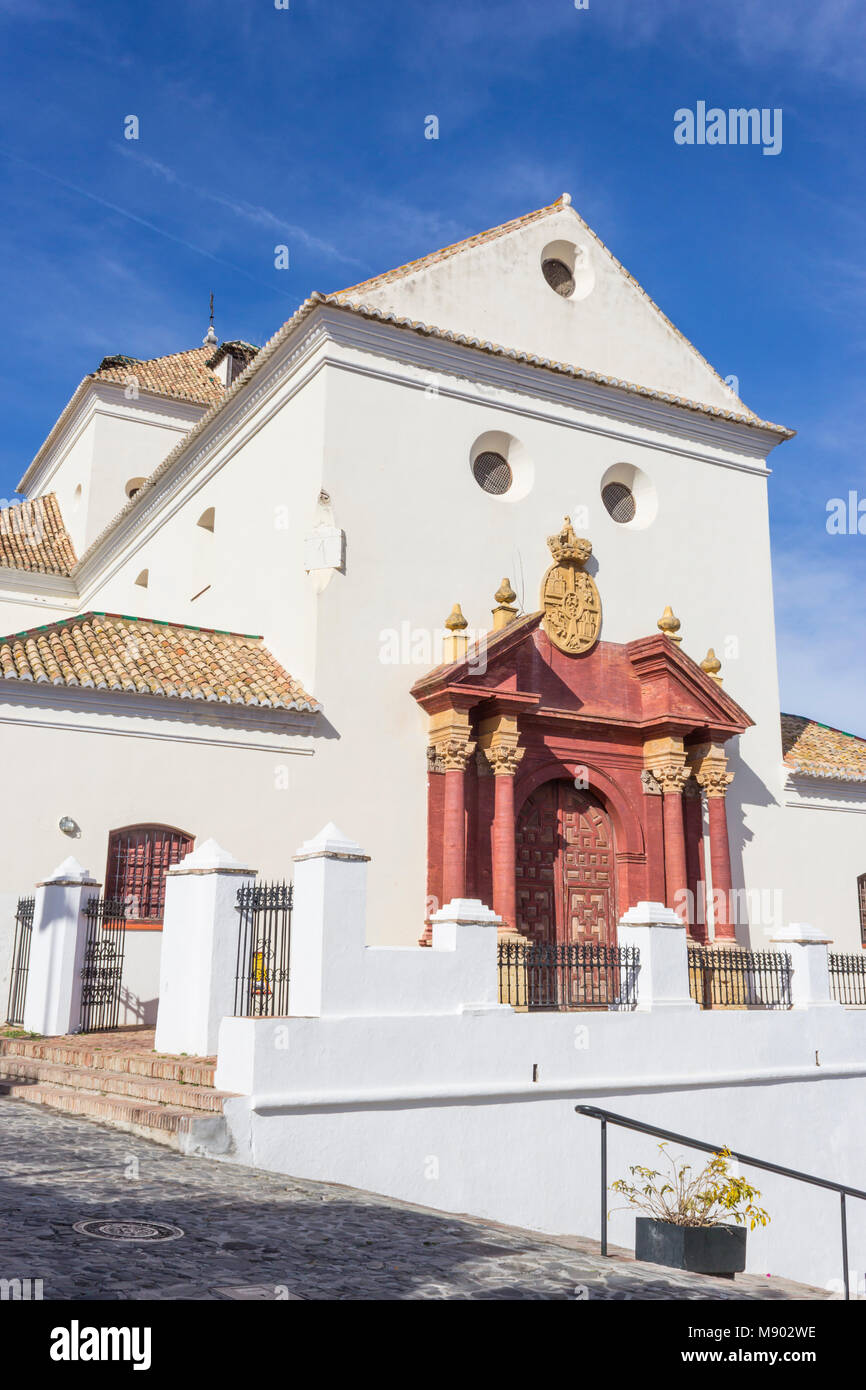 Macharaviaya, Málaga, Spanien. Kirche von San Jacinto. Stockfoto