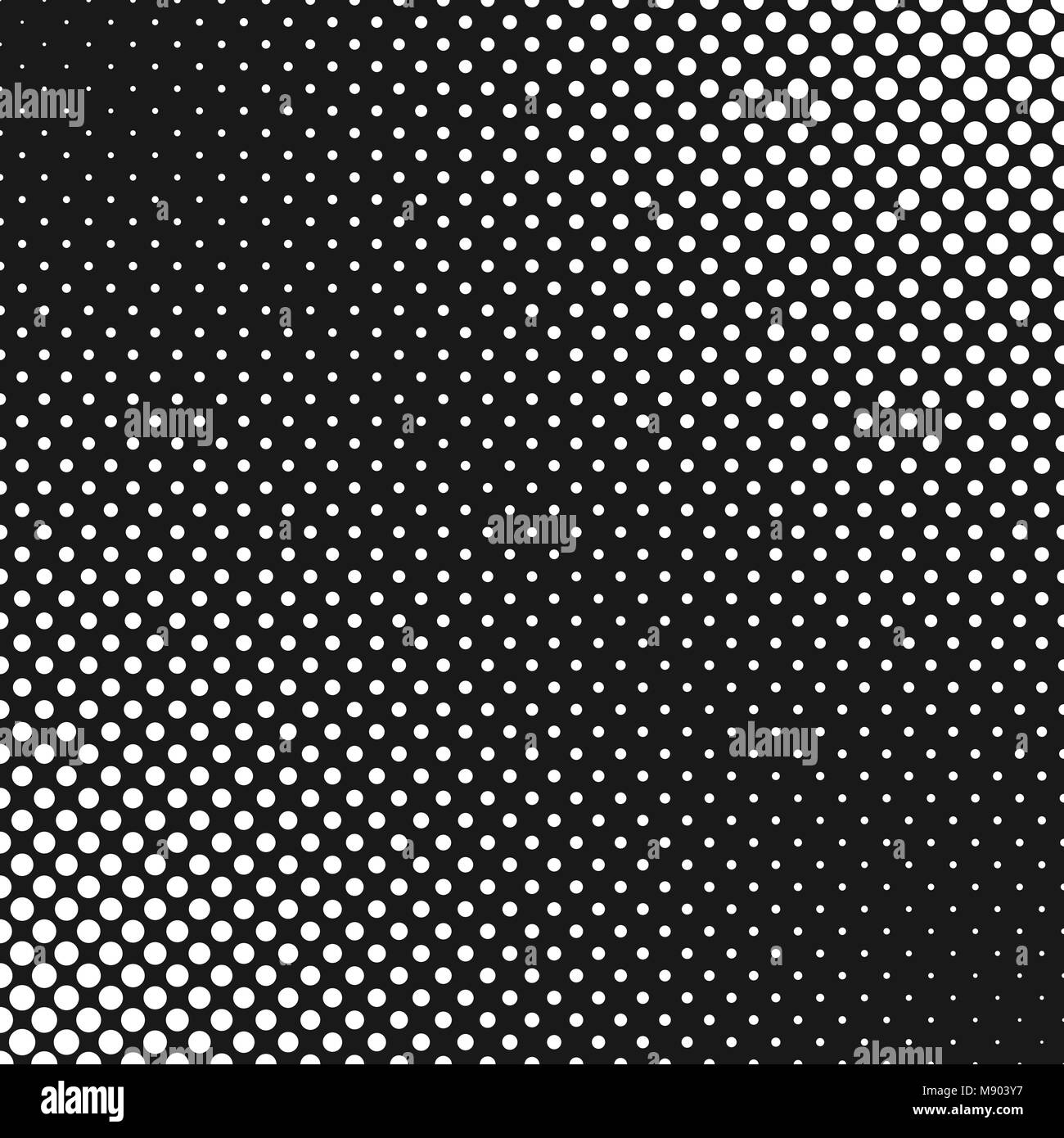 Monochrome abstrakte Rasterpunkt Muster Hintergrund - Vektorgrafik Stock Vektor