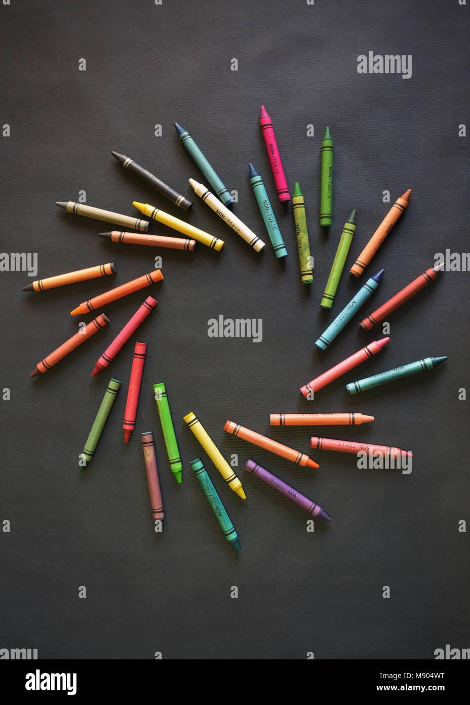 Swirl farbenfrohe Kunst wachse Hintergrund. Kunst wachse. Bildungs- und Konzeption Ressourcen. Stockfoto