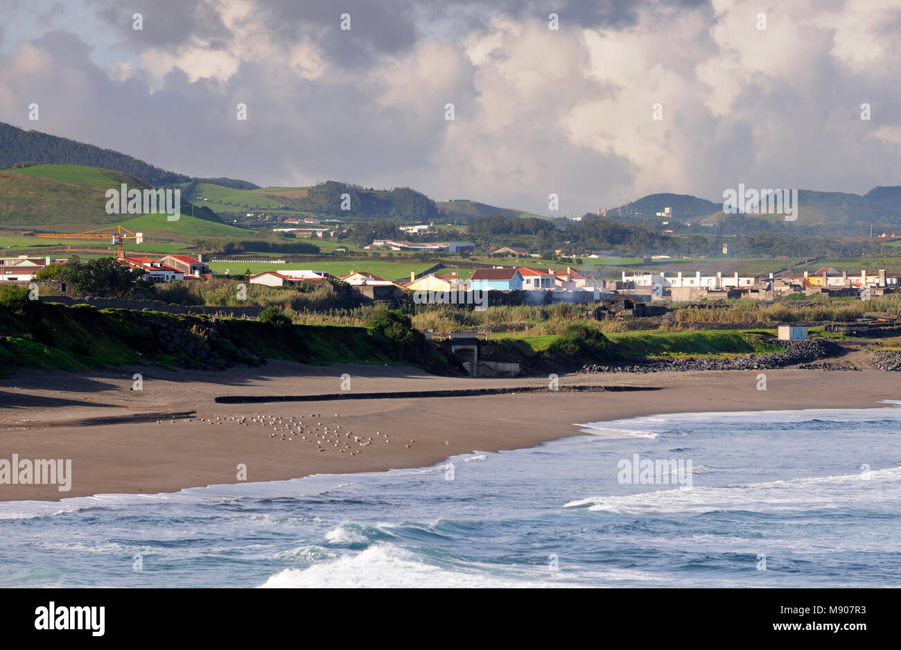 Küste von Ribeira Grande. São Miguel, Azoren. Portugal Stockfoto
