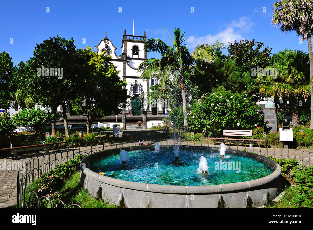 Misericordia Kirche, Vila Franca do Campo. São Miguel, Azoren. Portugal Stockfoto