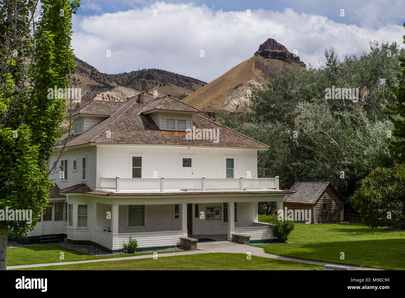 Kann nicht Ranch Gebäude, heute Sitz der John Day Fossil Beds in Mitchell, Oregon Stockfoto