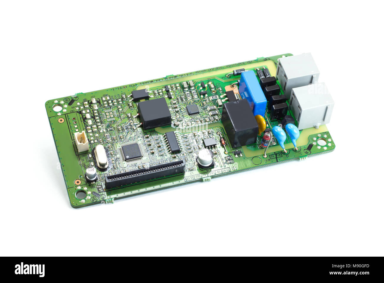 Elektronikplatine Printed Circuit Board FAX Stockfoto