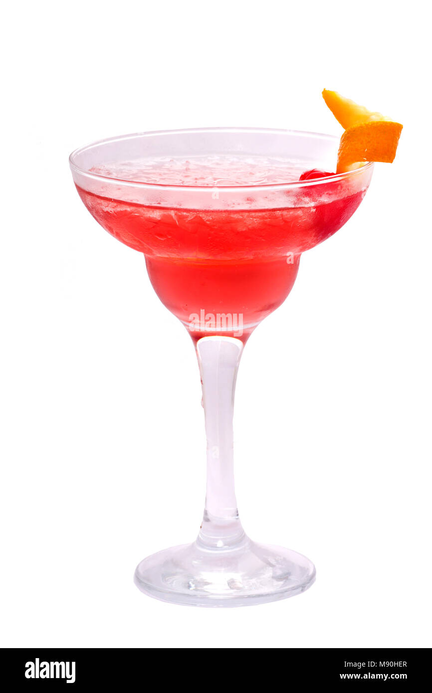 Glas Rot liquidt, Margarita, Daiquiri cocktail Stockfoto