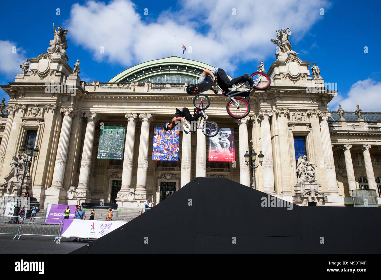Free-style Radfahren in Paris, Frankreich. Stockfoto