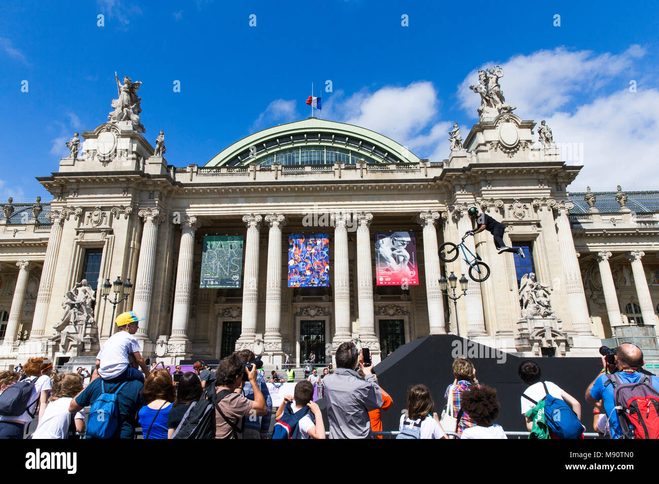 Free-style Radfahren in Paris, Frankreich. Stockfoto