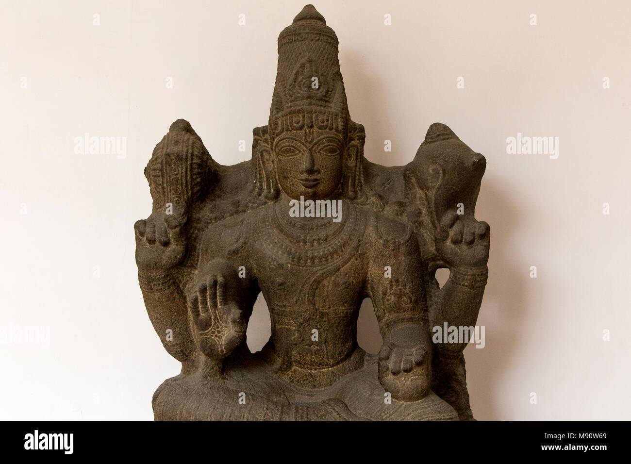 Delhi National Museum. Vishnu. Vijayanagara, 15. Jahrhundert n. Chr. Südindien. Stein. Detail. Indien. Stockfoto
