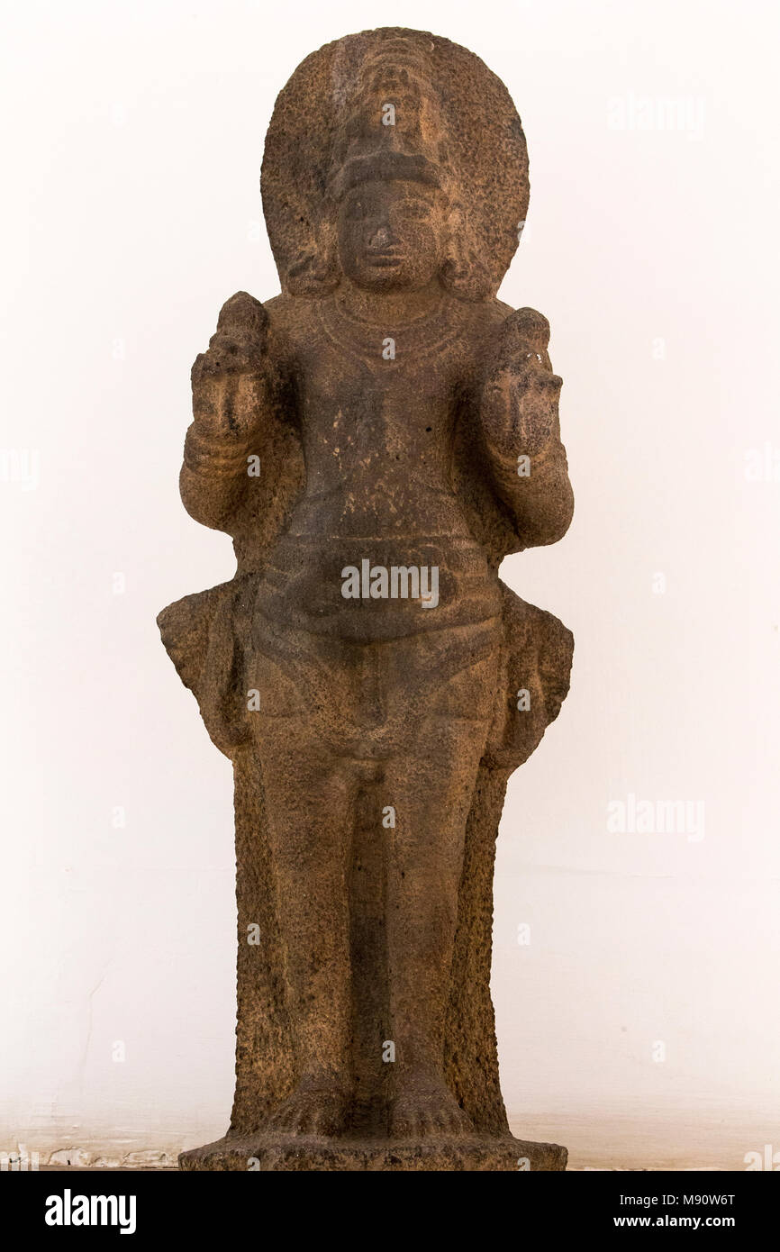 National Museum von Indien, Delhi. Surya (Sonne Gott). Chola, aus dem 11. Jahrhundert. Südindien. Stein. Indien. Stockfoto