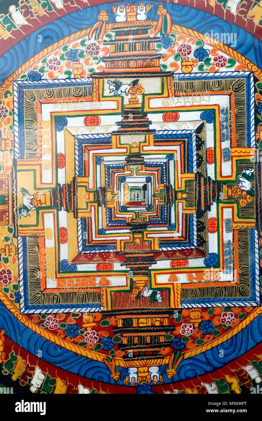 Ein Mandala ist eine spirituelle und rituelle Symbol im Hinduismus und Buddhismus, die das Universum Ho Chi Minh Stadt. Vietnam. Stockfoto