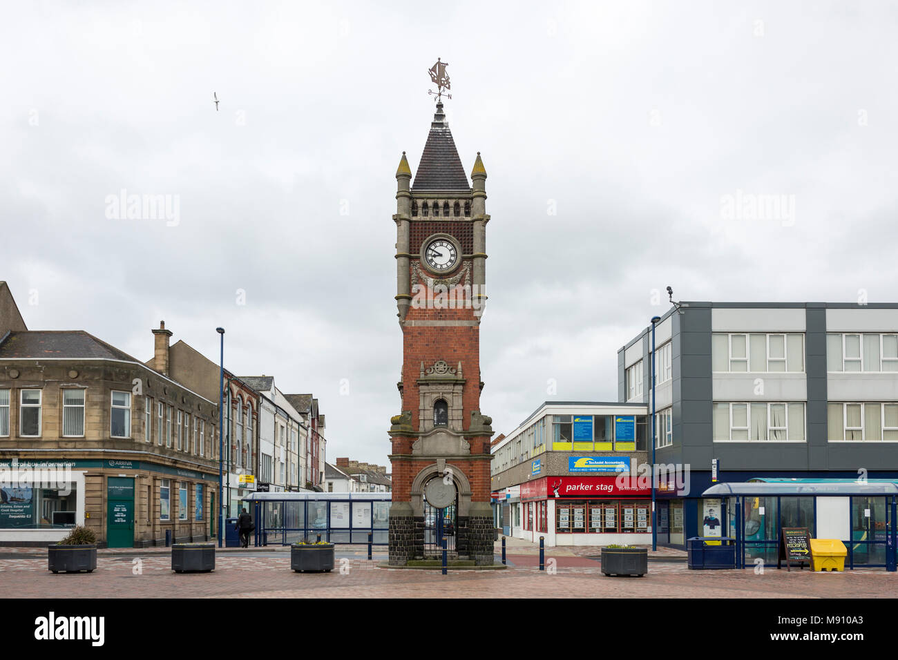 Redcar, North Yorkshire, England. Der Glockenturm im Zentrum der Stadt Stockfoto