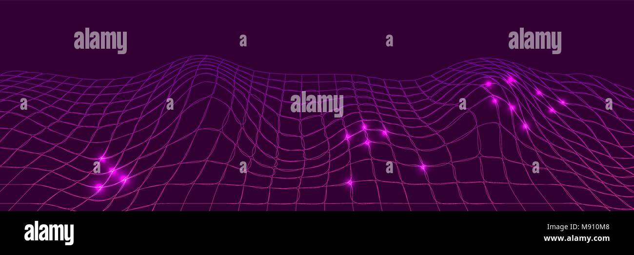 Futuristische Gitterlinie Hintergrund poligon Mock up Stock Vektor