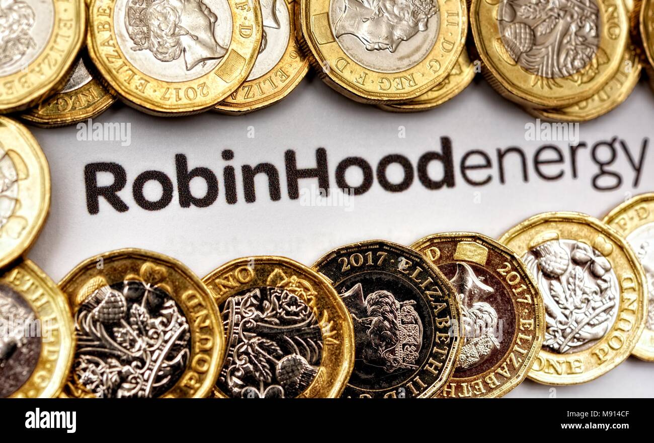 Robin Hood Energieversorger Stockfoto