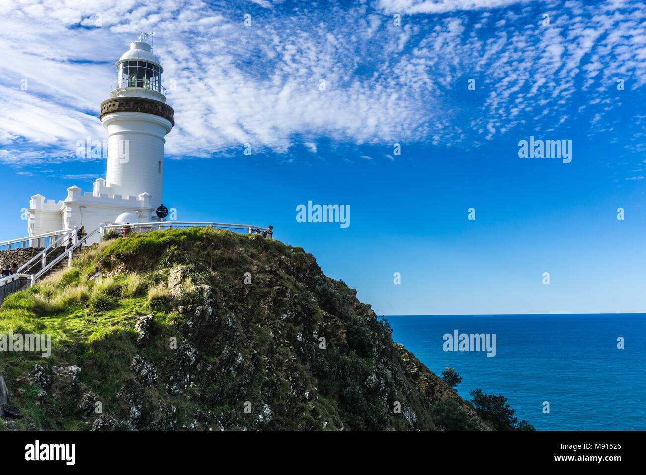 Leuchtturm Von Byron Bay Mit Blauer Himmel New South Wales Australien Stockfotografie Alamy