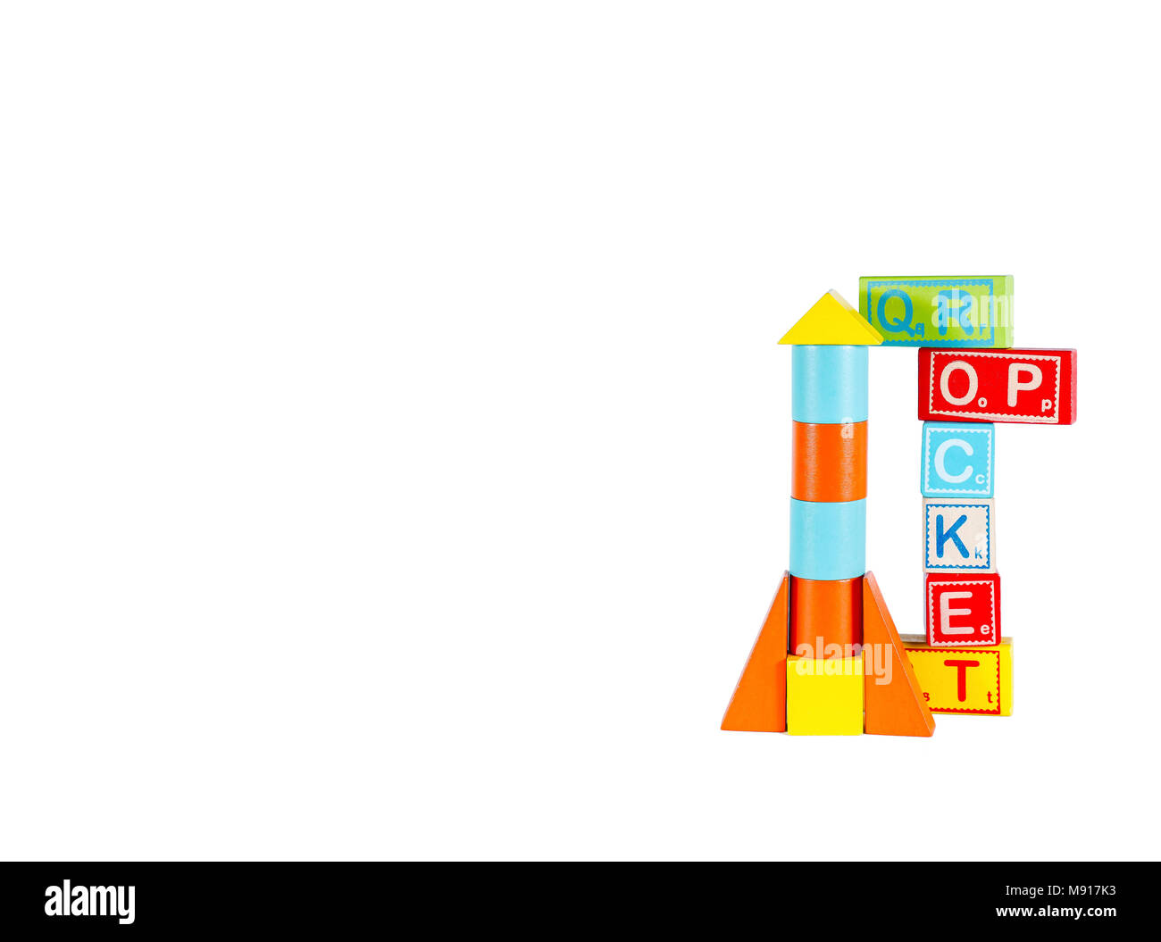 Holz Block für Kid. Für die Zukunft vorstellen. Stockfoto