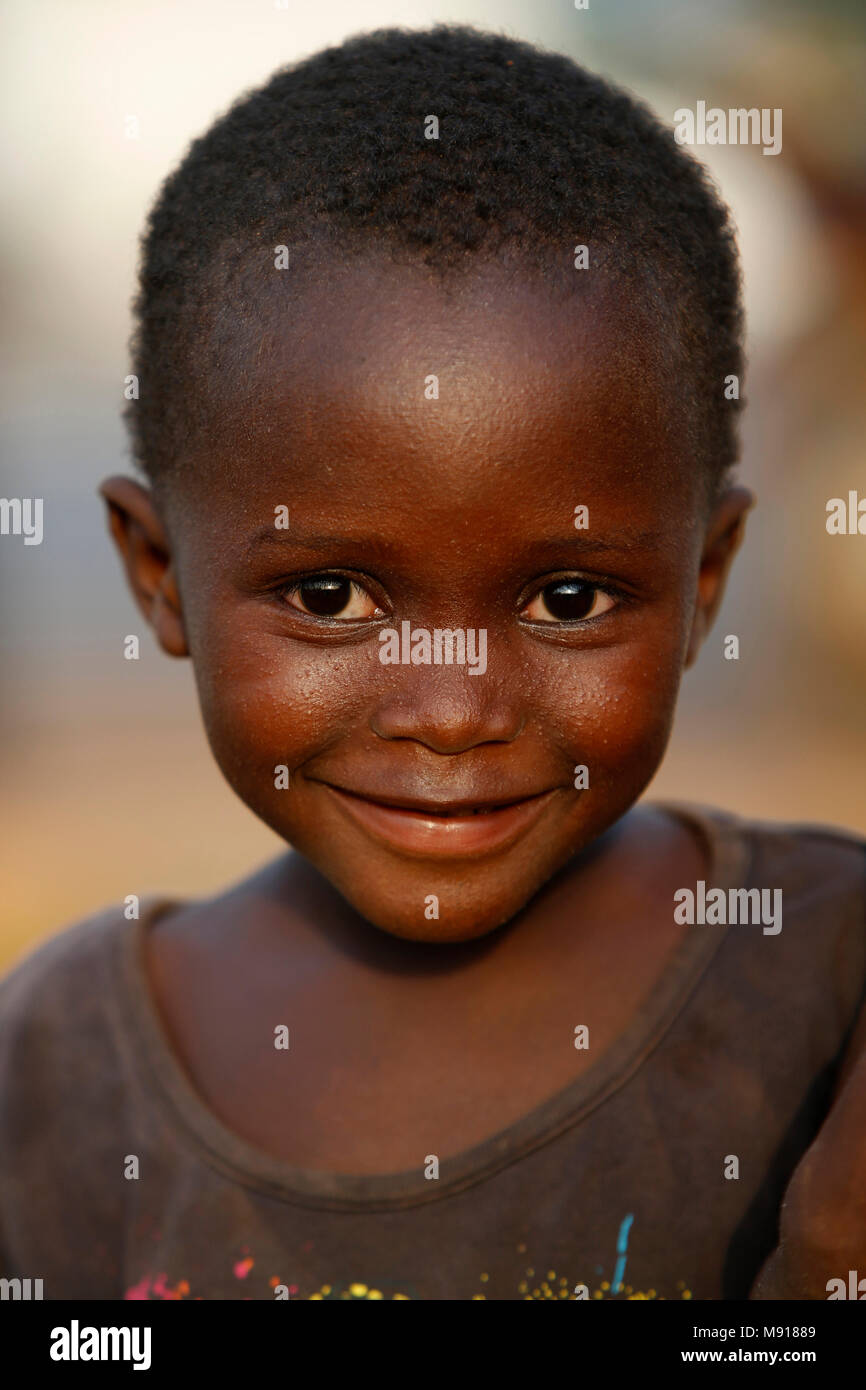 Lächelnd Kind in Bohicon, Benin. Stockfoto