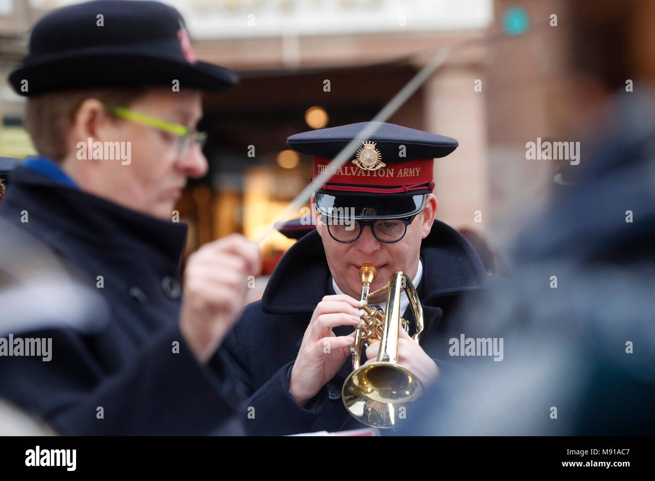 Frankreich Salvation Army Band. Straßburg. Frankreich. Stockfoto