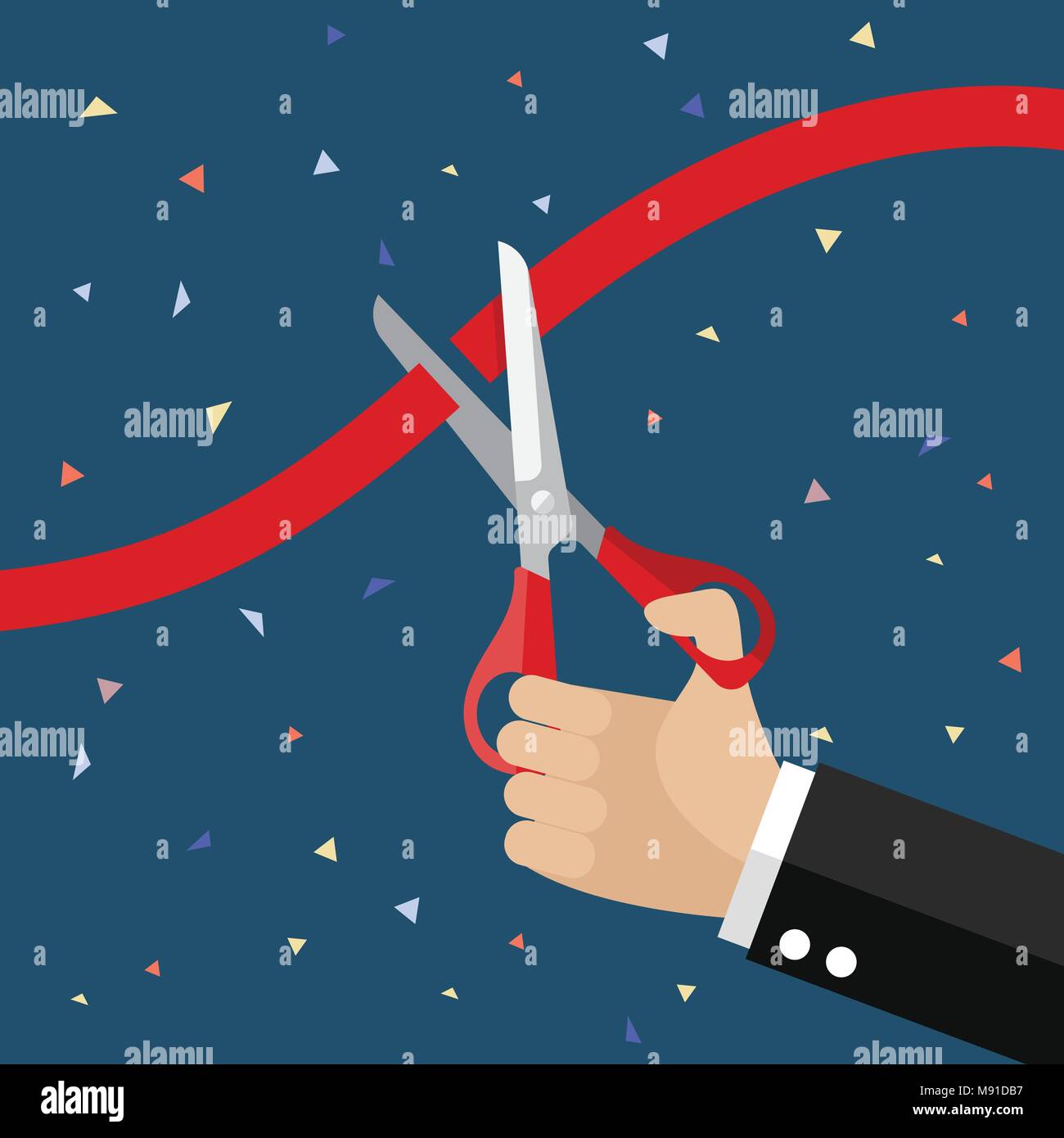Eröffnung Konzept. Vector Illustration Stock Vektor