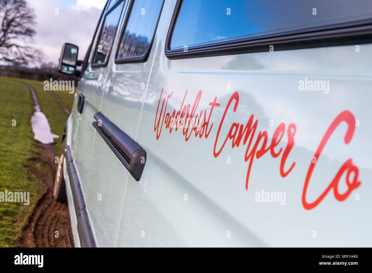 Wanderlust Camper Unternehmen Fuhrpark. Stockfoto