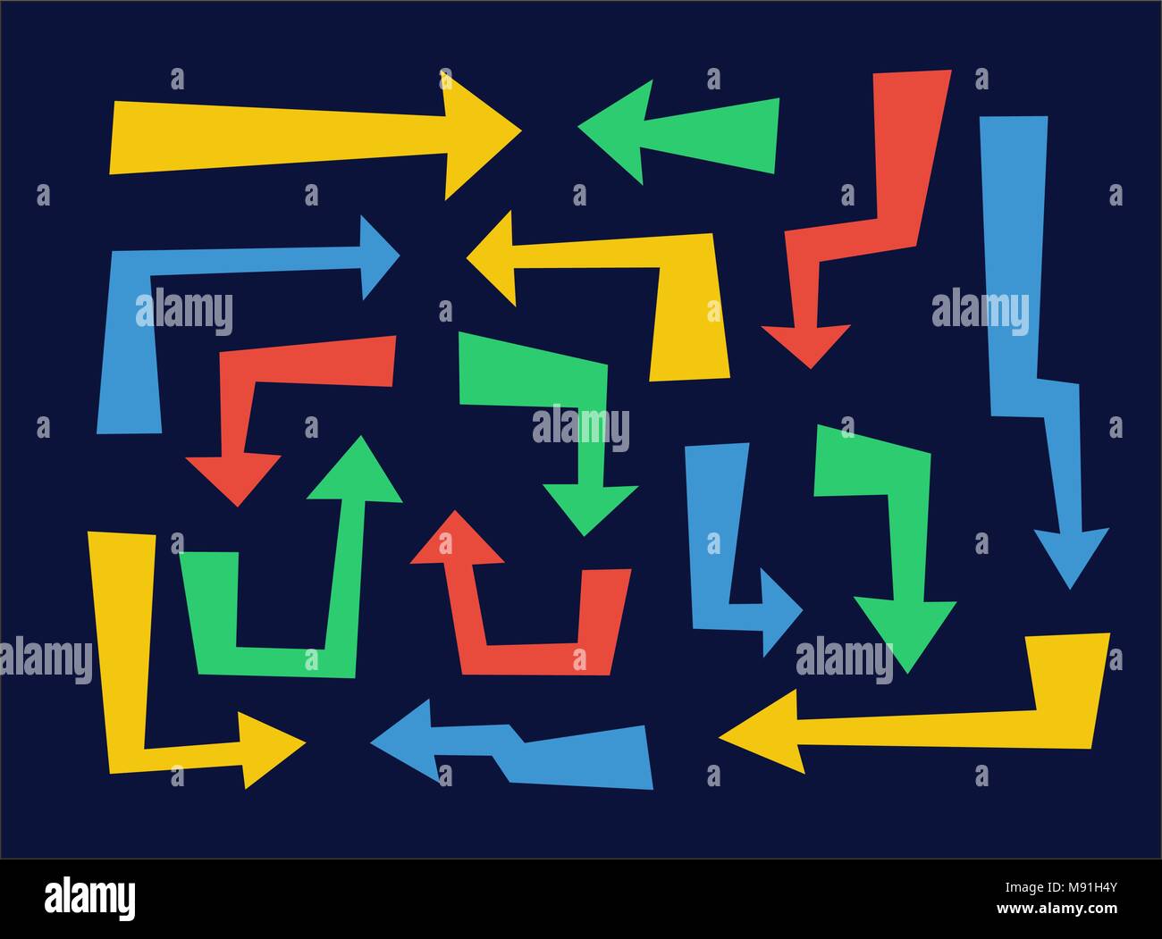 Pfeile, flache Bauweise Stock Vektor