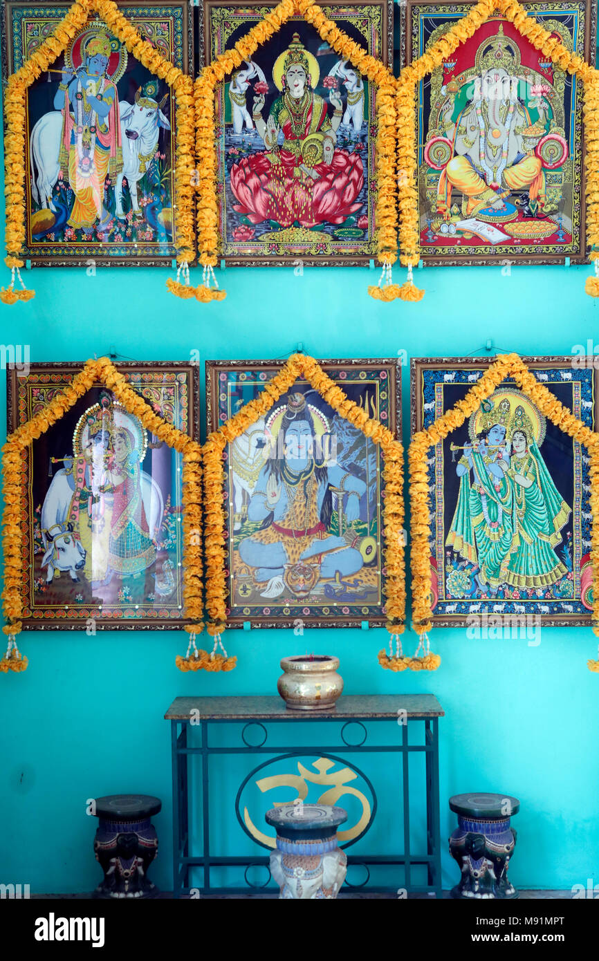 Sri Thenday Yutthapani Tempel. Hinduistische Gottheiten. Ho Chi Minh City. Vietnam. Stockfoto