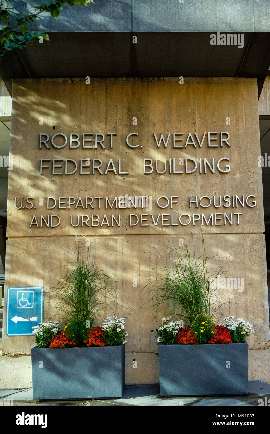 Robert C. Weaver Federal Building, US Ministerium für Wohnungsbau und Stadtentwicklung, 451 7th St, SW, Washington DC Stockfoto