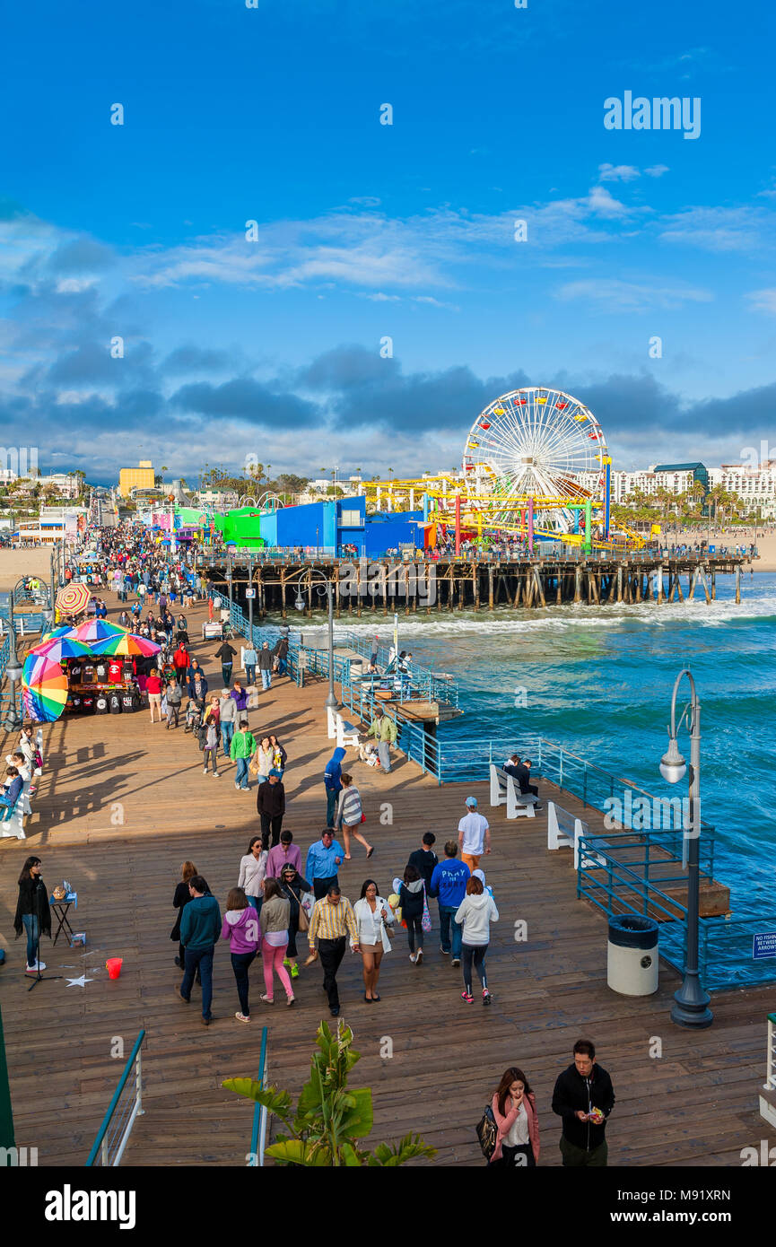 Santa Monica Pier Kalifornien USA Stockfoto
