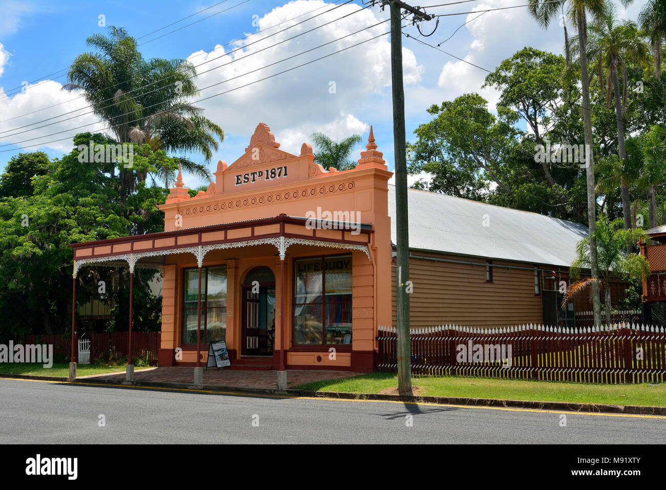 Maryborough, Queensland, Australien - 21. Dezember 2017. Historischen Gebäude von Brennan & Geraghty Store Museum in Maryborough, QLD belegt. Stockfoto